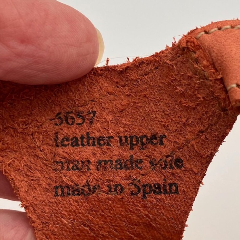 Inter Bios leather sandals rust cork wedge women's size 8.50 - Picture 6 of 6